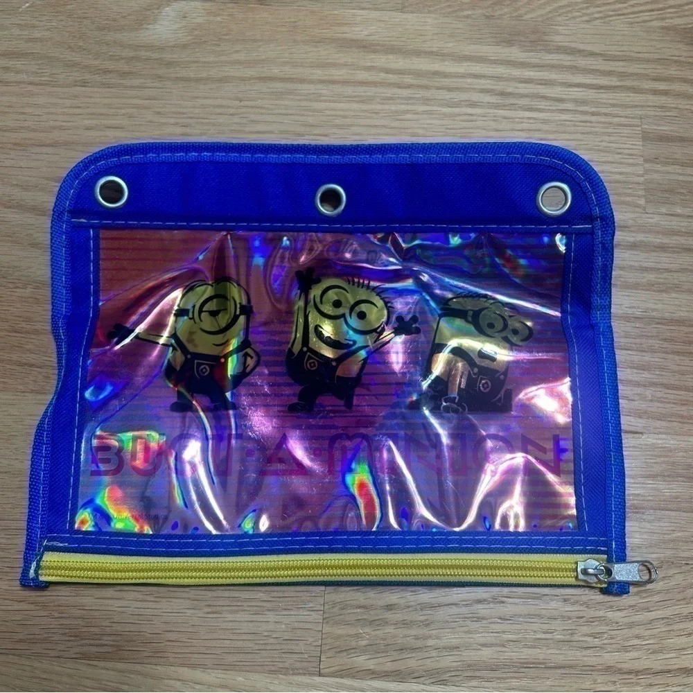 Despicable Me Pencil Pouch Kids Stationary School Blue Yellow